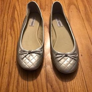 Silver Steve Madden flats.